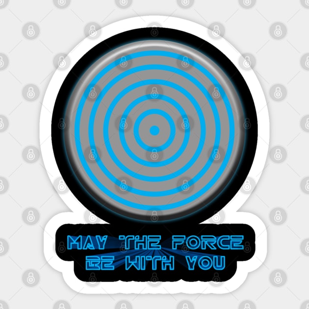 TRON - May The Force Be With You Sticker by HellraiserDesigns